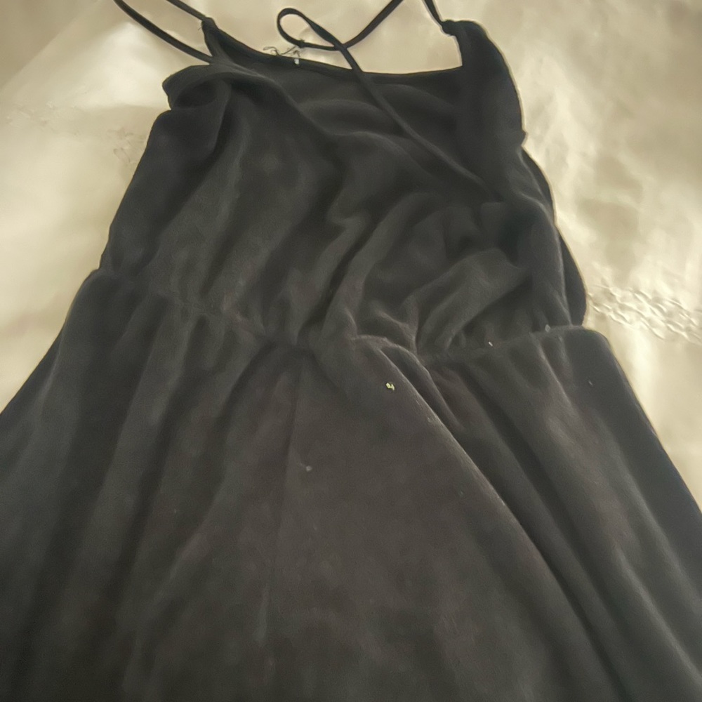 Black terry romper